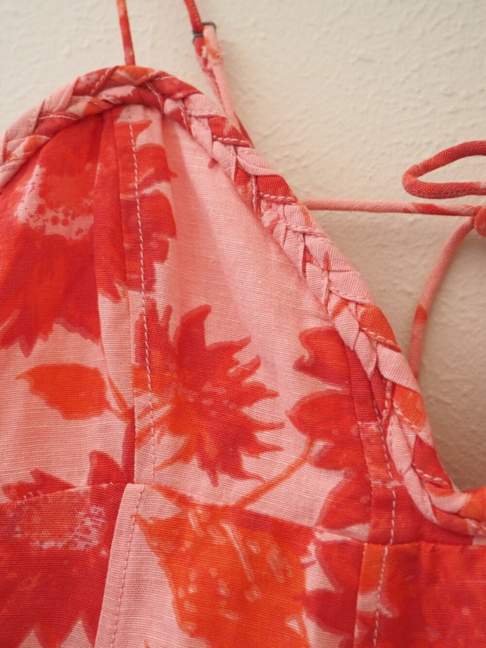 NWT Free People Altura Printed Mini Dress in Strawberry Lemonade sz M - Picture 7 of 10